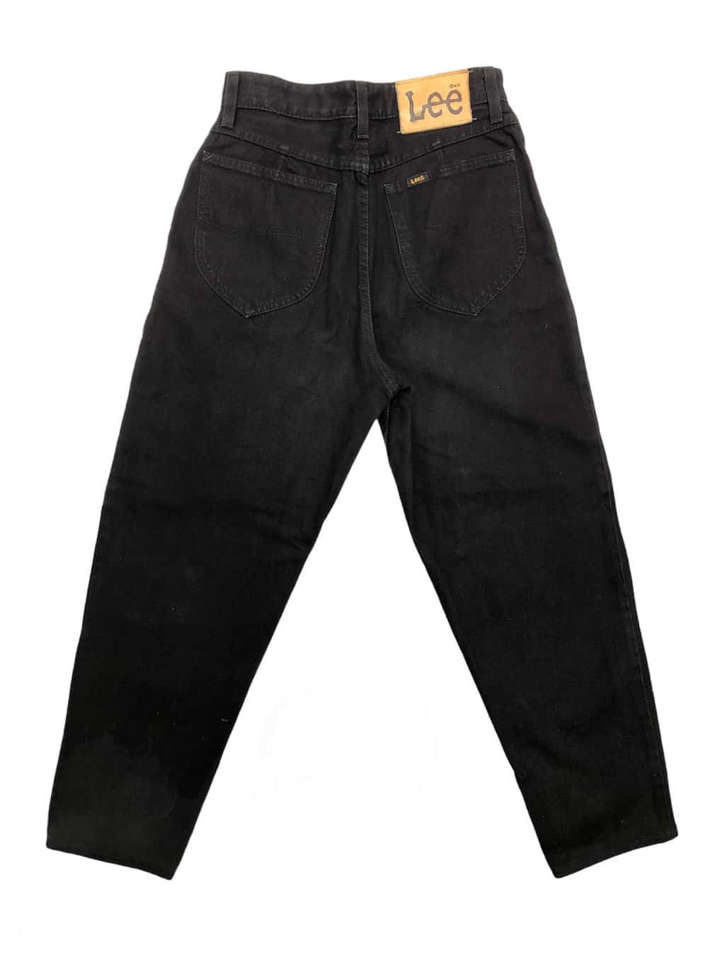 80s vintage Lee 'Hollywood' mom jeans in black with tapered leg