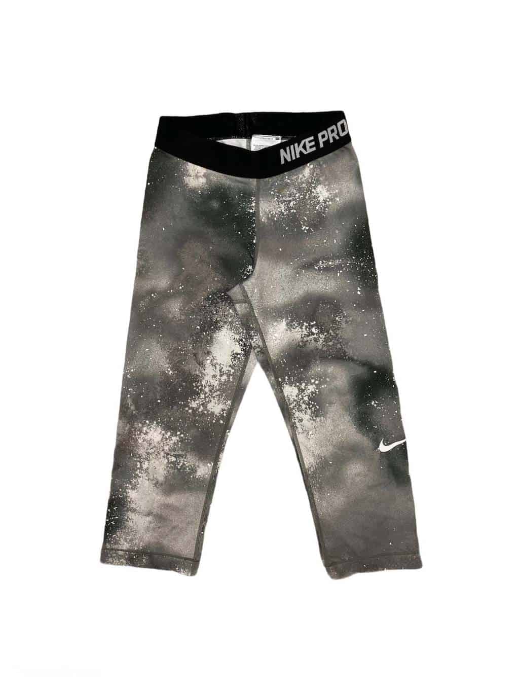 Patagonia Black & Grey Abstract Cropped athletic Leggings Size