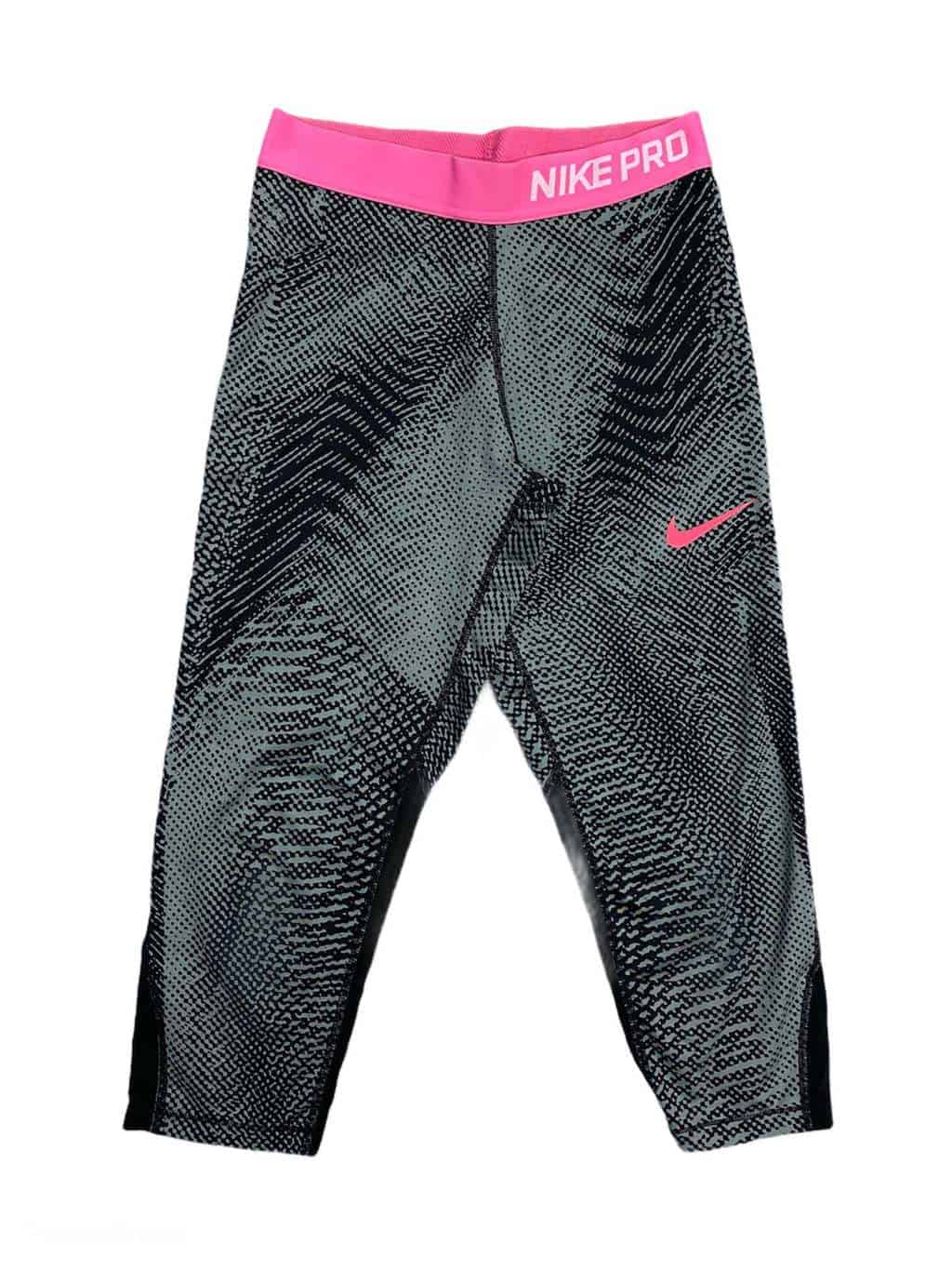 Nike Pro Leggings With Pink Waistband