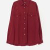 Vintage Red Western Shirt With Snap Buttons Xl 3
