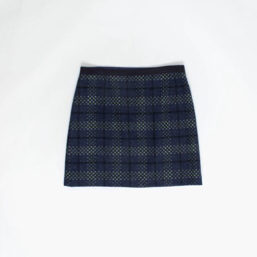 Boden British tweed blue skirt lined plaid 33 waist - Medium / Large