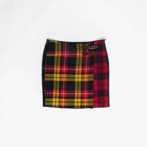 Tartan wrap wool skirt with belt detail by Tommy Hilfiger - Small / Medium