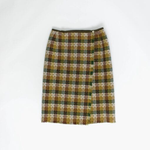 Welsh wool autumn skirt in forest green reversible, 28 waist - Small / Medium