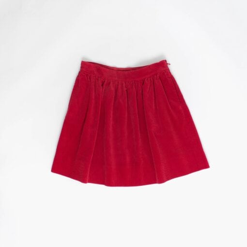 Ralph Lauren corduroy skirt bright red pleated cotton skirt 28 waist - Small / Medium