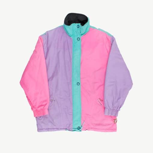 90s colour block padded jacket